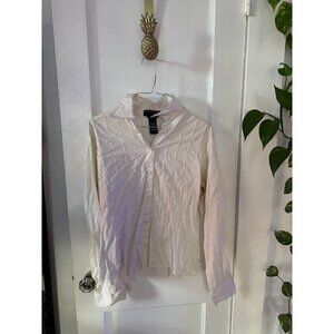 Geoffrey Beene Sport Women’s size 12 White button down shirt